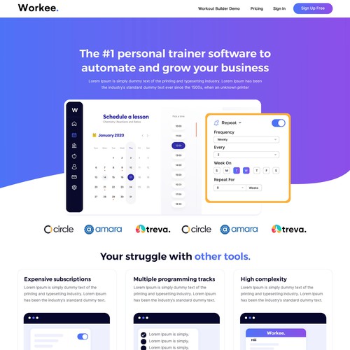 Website Design for a Personal Trainer Workout Platform Design by RWI⚡