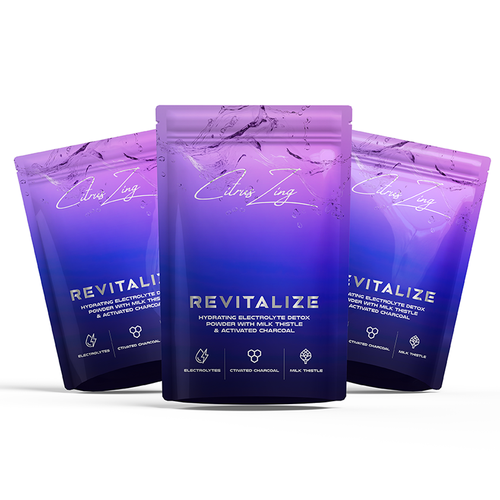 Design Minimalistic, Modern Packaging for Hydrating Electrolyte Detox Powder - Revitalize Design by Pice Wilf