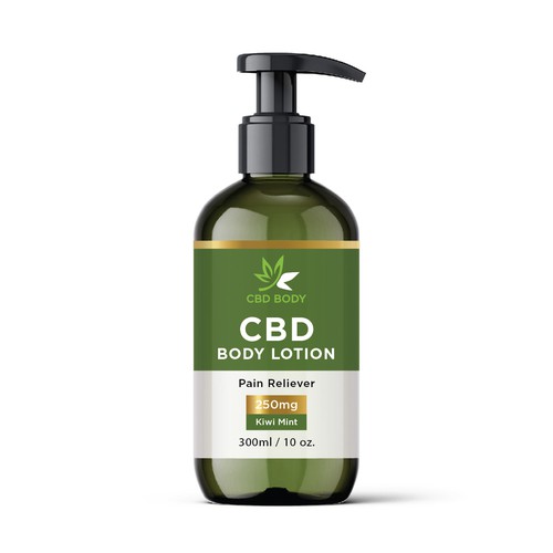 CBD Body Lotion Label Design Contest Design by MMX