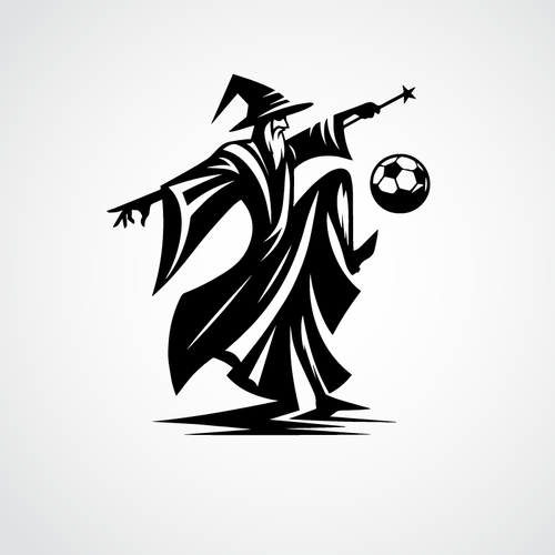 Soccer Wizard Cartoon Diseño de Graphix Surfer