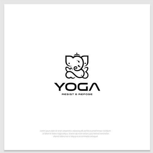 punk-rock elephant logo, for conflict yoga specialists. デザイン by nehel