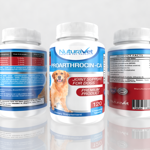 Pet Supplements Label Design Product label contest