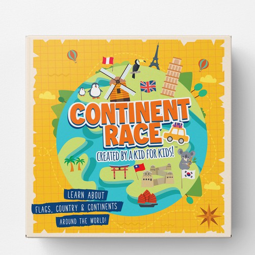 Continent Race - Kids Game -  Learn about the World! Design von Holiday26