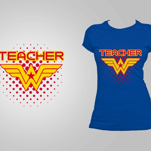 Download Superheroine for female teachers, Wonder Woman logo design | T-shirt contest