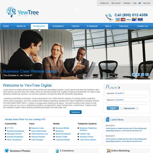 Design di Yew Tree Digital Limited needs a new website design di haddocksoft