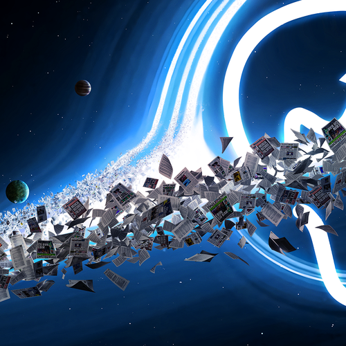 "Black hole" desktop background to inspire awe-ontwerp door - Z -