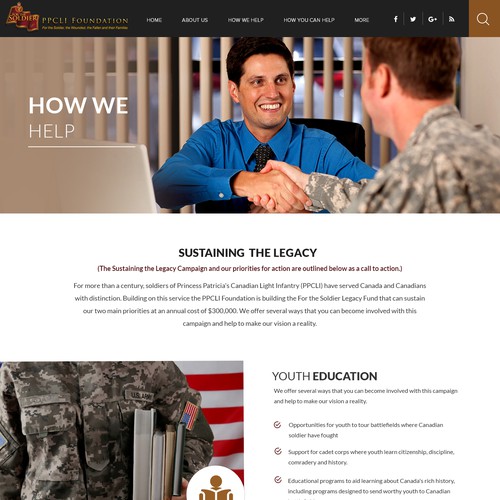 Design PPCLI Foundation website di ♾️e2infinity♾️