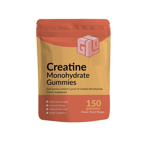 Bag Design for Creatine Monohydrate Gummy brand Design by Studio C7