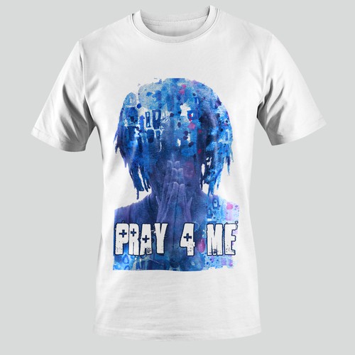 Design a t-shirt for actress and recording artist Yani Simone new single Pray 4 Me. Design by danc