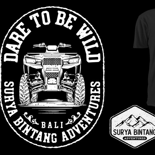 vintage bali jungle rafting Design by Sendisign
