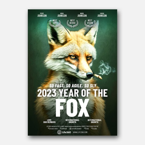 Life360 2023 Year of the Fox Poster Design by YaaFattaah.YaaRazzaaq