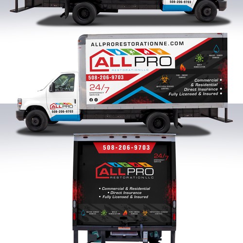 Design New vehicle Wrap for a Restoration truck di Duha™