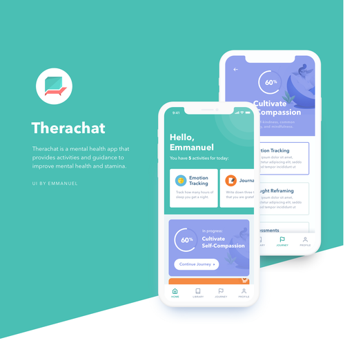 Mental Health App needs fresh design ideas Design by Emmanuel®