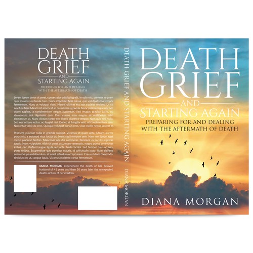 Impactful cover for book about preparing for the death of a loved one, grief, and starting again Design by HAREYRA