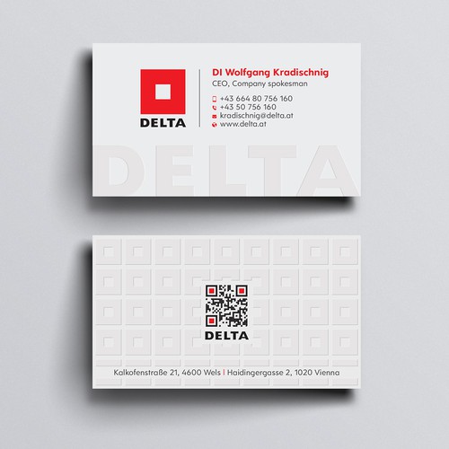 Diseño de DELTA Business Card Relaunch de Design sp