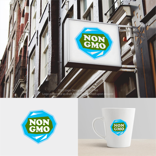 Food Packaging NON-GMO Logo-ontwerp door ALO Art