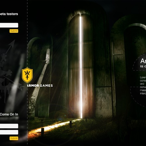 Breath Life Into Armor Games New Brand - Design our Beta Page Design by bitterman
