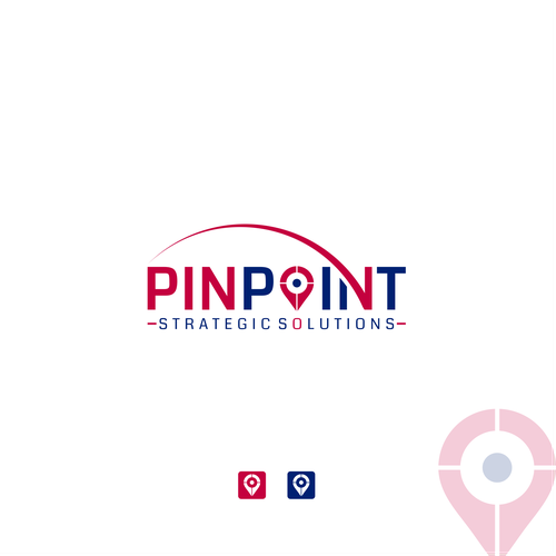 technical business consulting logo showing expertise for PINPOINTing the right problem to solve. Design by Efi*