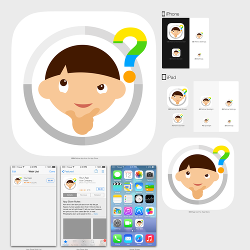 Create an visually stunning app icon to attract young kids (to a wholesome app!) Design by Carlo - Masaya