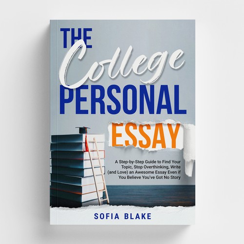 Sharp, fun, upbeat design for a book cover on writing for college applicants Design by Shreya007⭐