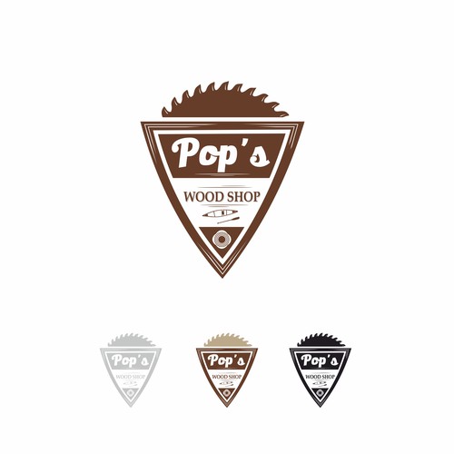 Pop's Wood Shop Logo design contest