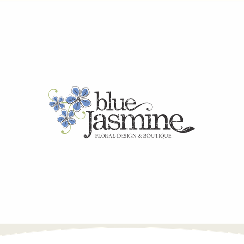 LOGO & BUSINESS CARD DESIGN FOR BLUE JASMINE LLC FLORAL DESIGN AND BOUTIQUE Design by Vesmar