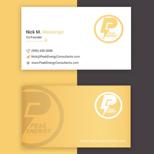 Modern Business Card Design for Electric Energy and Solar Company Design by pauls7482