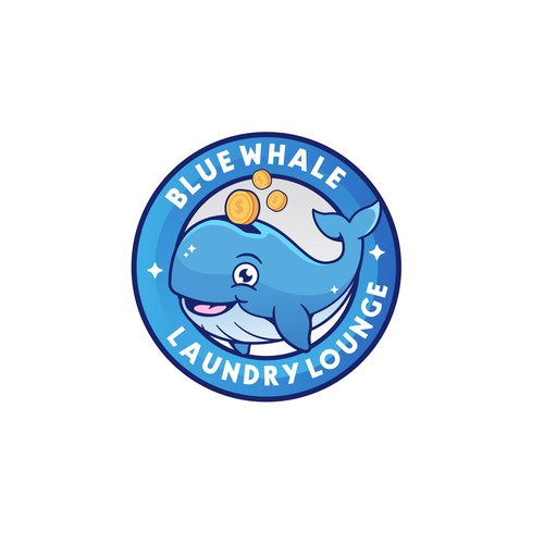 Unleash Your Creativity, Logo Design for "Blue Whale Laundry Lounge" Design by Chickvek.Labs