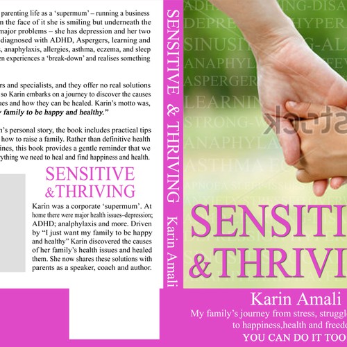 Create a book cover for "Sensitive and Thriving" giving parents inspiration and hope Design by LSDdesign