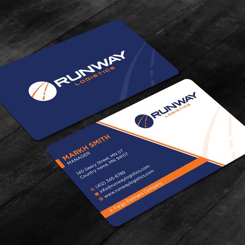 Runway Logistics Business Card Design by prosenjit_P