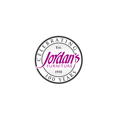 Design a 100th anniversary logo for Jordan's Furniture Logo design