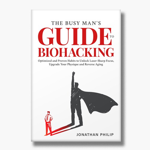 Exciting and unique book cover for mind, body, spirit and health optimization that appeals to men Design by O'idea