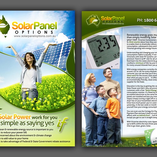 Solar Panel Options Brochure Design Design by kristianvinz