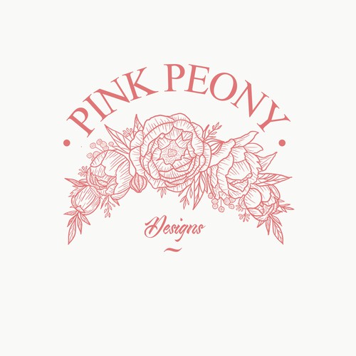 Pink Peony Designs Logo Contest Design by Julia89