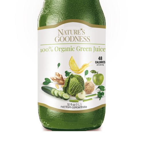 Organic Green Juice Design Design by helloworld,again