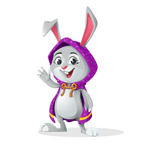 Cloak-Wearing Bunny Character (Vector) for Children's Book! Design réalisé par Rozart ®