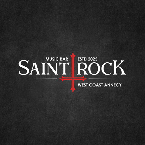 "Saint Rock Bar" winning Logo design