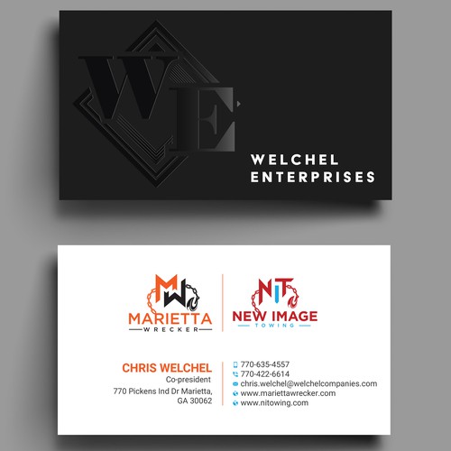 Powerful business card for large towing enterprise Design by prosenjit_P