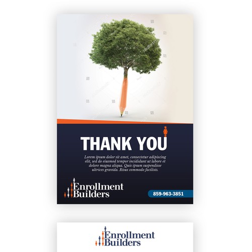 Design a thank you card for us to send to clients using our ad creative as inspiration Design von Studio Eight