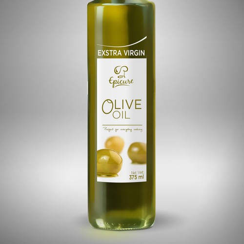 Epicure Olive Oil label Design Design by GRAFANNA Packaging
