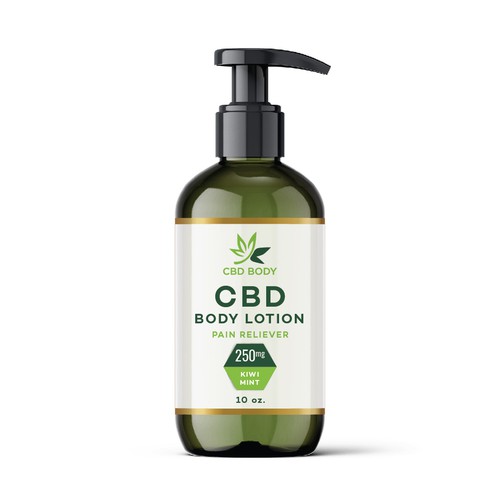 CBD Body Lotion Label Design Contest Design by MMX