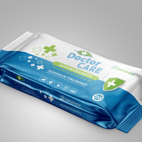 We need an eye-catching packaging for our disinfectant, hand sanitizer wet wipes Réalisé par zipaoui