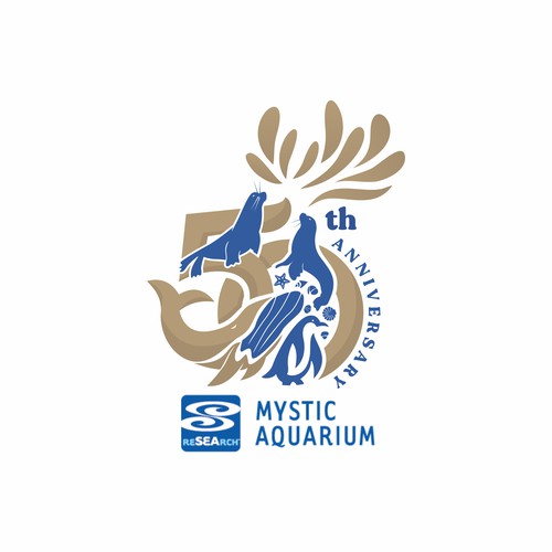 Mystic Aquarium Needs Special logo for 50th Year Anniversary Diseño de wIDEwork