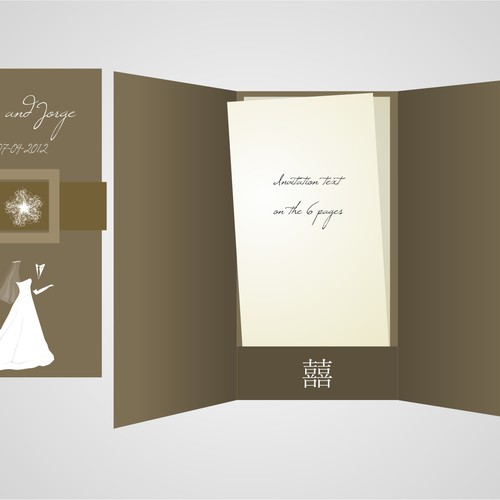 Wedding invitation card design needed for Yuyu & Jorge Ontwerp door doarnora