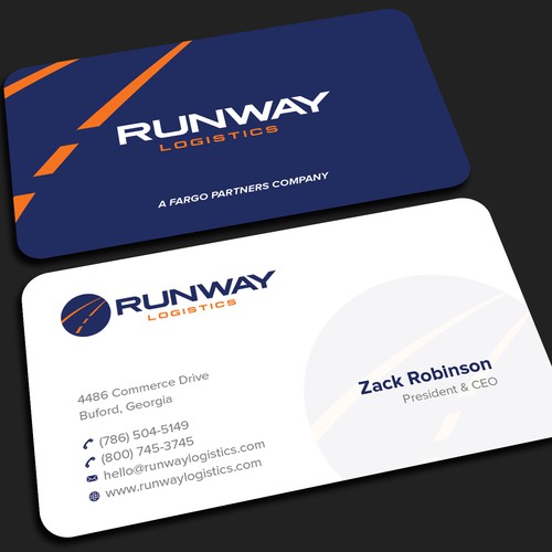Design di Runway Logistics Business Card di CurveSky™ ☑️