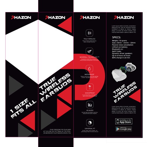 Phazon (wireless earbuds) needs an outstanding packaging Design by cabinet