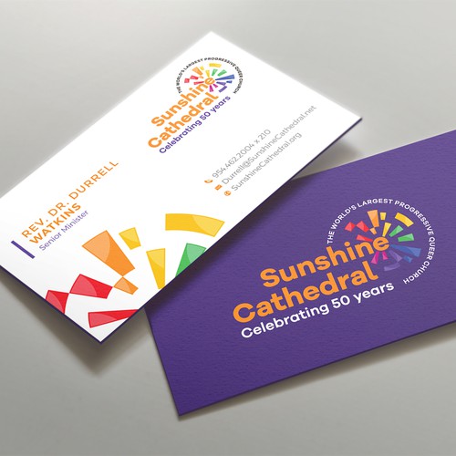 Business Card for Growing Progressing LGBTQ Church Design by kaylee CK