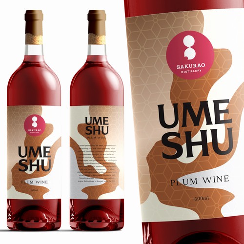 JAPANESE UME SHU Label design for lady 25-30 Design by rizal hermansyah