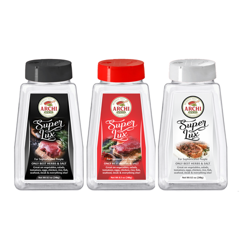 We need a modern eye catching label for a premium seasoning brand Design by Design, Inc.