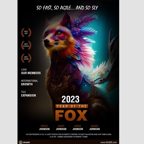 Design di Life360 2023 Year of the Fox Poster di Bittu2015